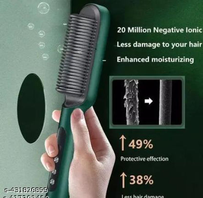 Professional Hair Straightener Tourmaline Ceramic Hair Curler Brush Hair Comb