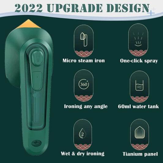 Portable Iron Travel Steamer for Clothes | Mini Handheld Press Support Dry And Wet Ironing Small Size Irons Suitable for Outing & Home